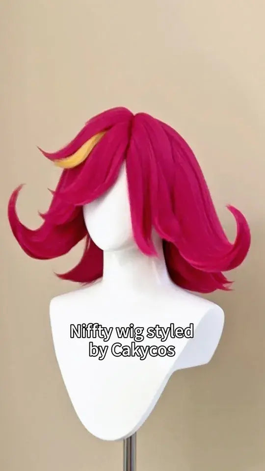 Niffty Hazbin Hotel styled cosplay wig by Cakycos