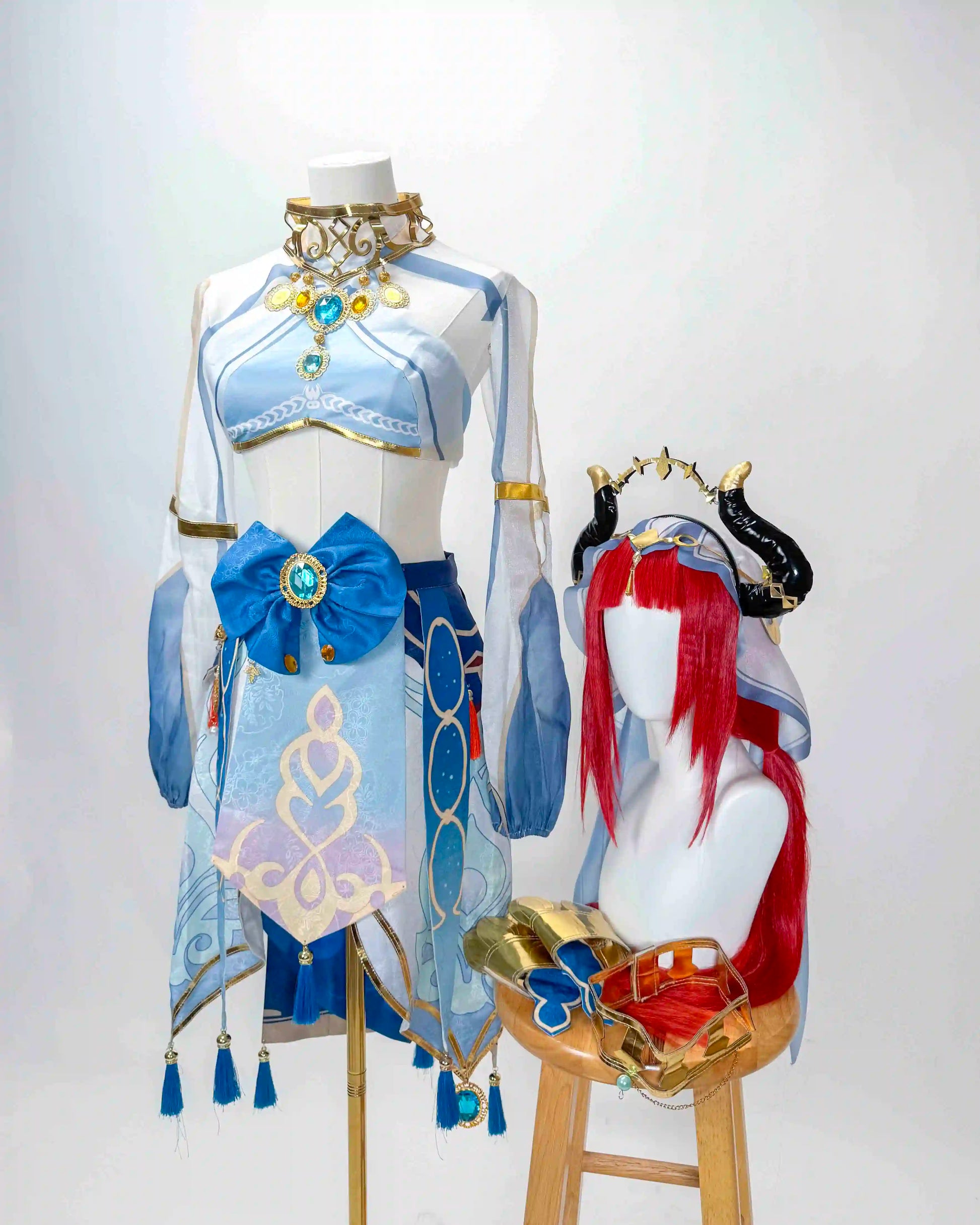 [Cakycos][New] Nilou Genshin Impact Cosplay Wholeset Costume Wig - Cakycos