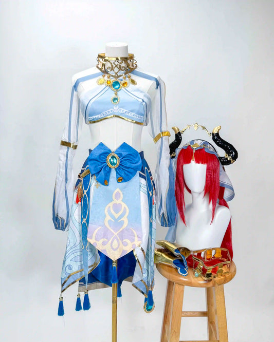 [Cakycos][New] Nilou Genshin Impact Cosplay Wholeset Costume Wig - Cakycos