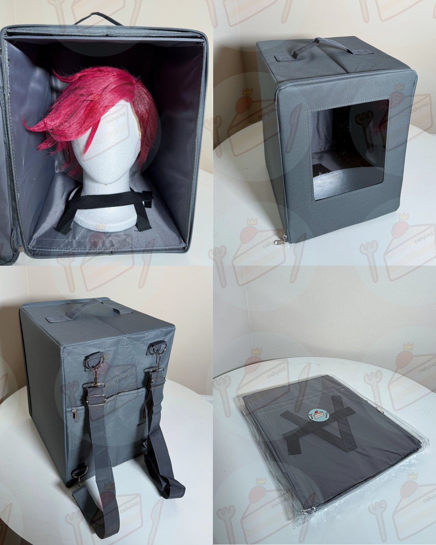 [Cakycos] [New] Premium Cosplay Styled Wig Travel Case and Storage Box - Cakycos