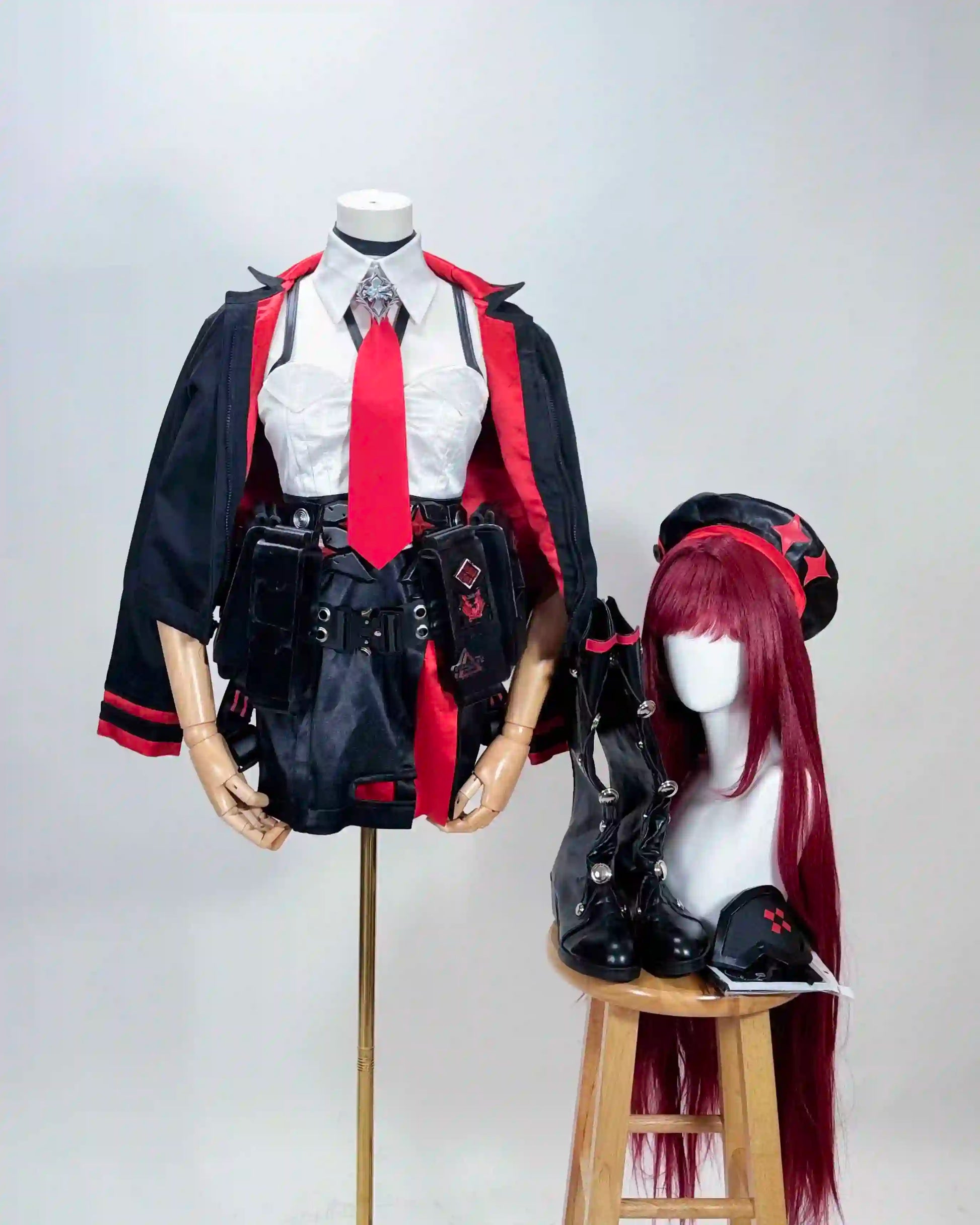 [Cakycos][New] Rapi Red Hood Goddess of Victory: NIKKE Cosplay Wholeset Costume Wig - Cakycos