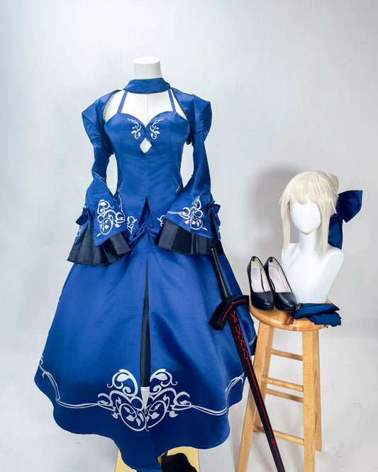 [Cakycos][New] Saber Alter Fate/Grand Order Cosplay Wholeset Costume Wig Sword