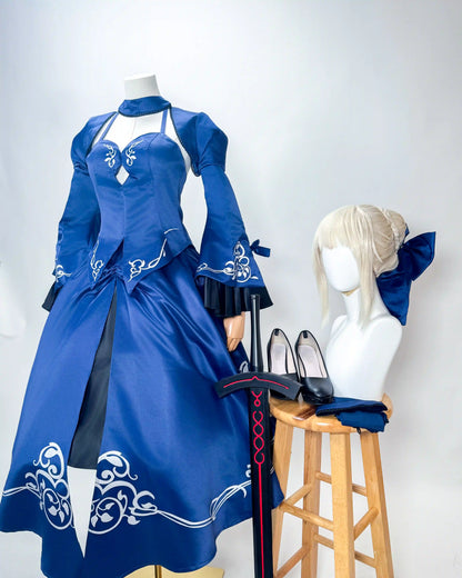 [Cakycos][New] Saber Alter Fate/Grand Order Cosplay Wholeset Costume Wig Sword
